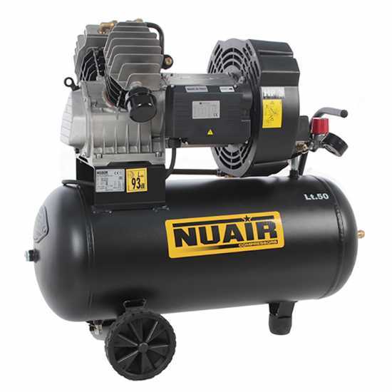 Nuair GVM/50 - Compresseur d'air &eacute;lectrique - Sur chariot culasse en V moteur 3 CV - 50 L