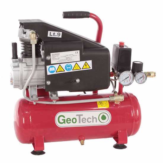 GeoTech AC9-8-15 - Compresseur &eacute;lectrique compact portatif - Moteur 1.5 CV - 9 L air comprim&eacute;