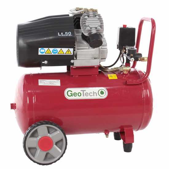 GeoTech AC50-10-30VC - Compresseur &eacute;lectrique 50 L air comprim&eacute; - Moteur 3 CV