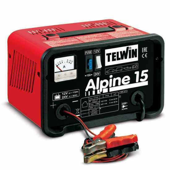 Telwin Alpine 15 - Chargeur de batterie - batteries humides d'une tension de 12/24V - monophas&eacute;