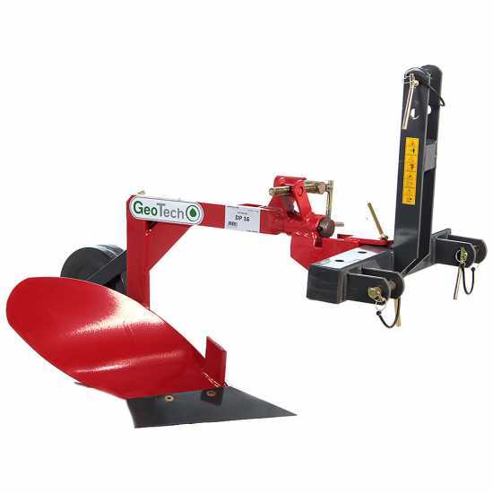GeoTech DP16 - Charrue mono-soc &agrave; aile courte &ndash; Pour tracteurs avec attelage &agrave; trois points