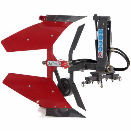 GeoTech DKH – Charrue réversible hydraulique à versoir – Pour tracteurs avec attelage à trois points