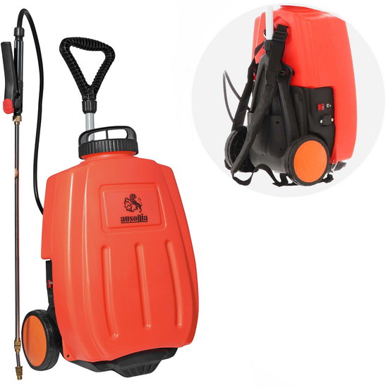 Pompe de pulv&eacute;risation &agrave; dos sur chariot Ausonia 16L - batterie 12V/10Ah
