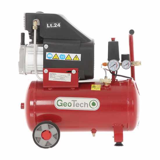 GeoTech AC 24.10.25C - Compresseur d'air &eacute;lectrique de 24 L &agrave; air comprim&eacute; - moteur 2.5 CV