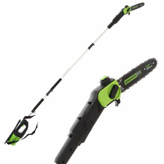 Greenworks GD60PS - Perche élagueuse à batterie sur rallonge - Batterie 60V 2Ah