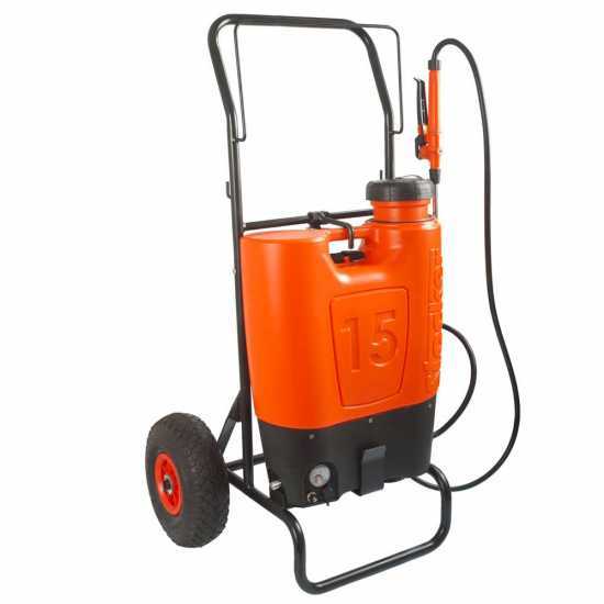 Pulv&eacute;risateur &eacute;lectrique Stocker avec chariot - Capacit&eacute; r&eacute;servoir 15L, max 5 bars