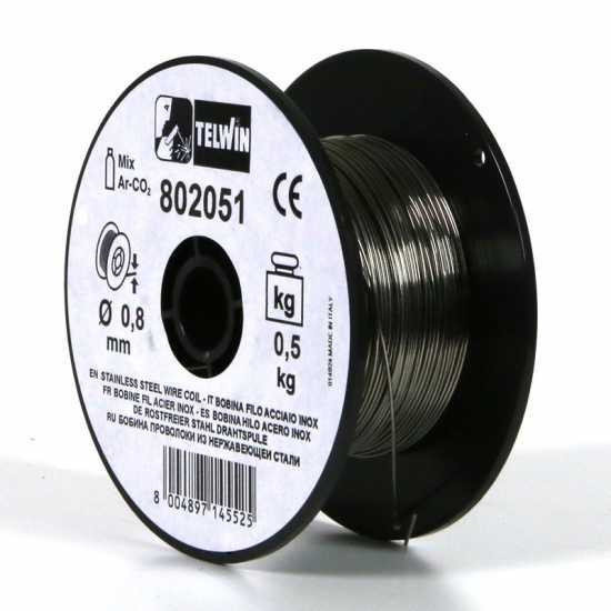 Bobine fil acier inox 0,8 mm Telwin - 0,5 kg