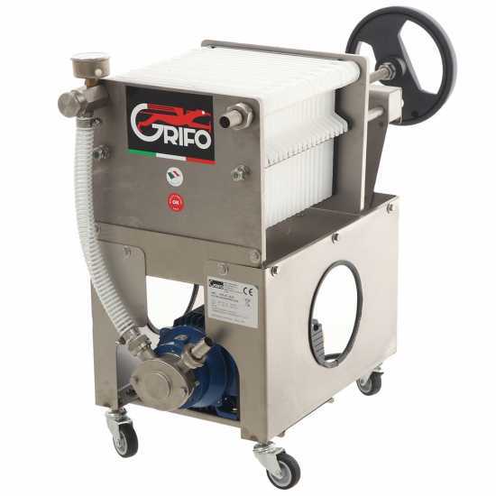 Grifo Professional FCP20-Olio - Filtre &agrave; huile - &agrave; cartons et 20 plaques - pompe INOX Liverani