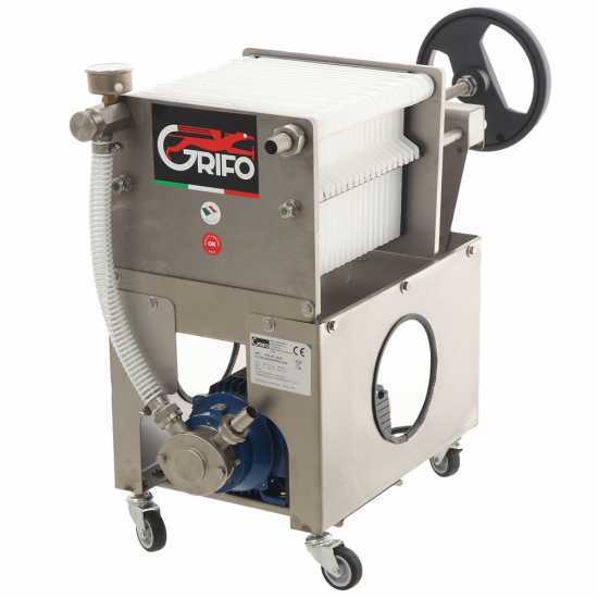 Grifo Professional FCP20-Olio - Filtre à plaques pour huile sur chariot - Pompe INOX Liverani