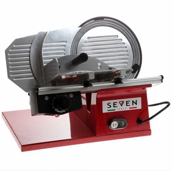 Seven Italy PS 220 PRO Rouge - Trancheuse avec lame de 220 mm - aff&ucirc;teur fourni - 160 Watts