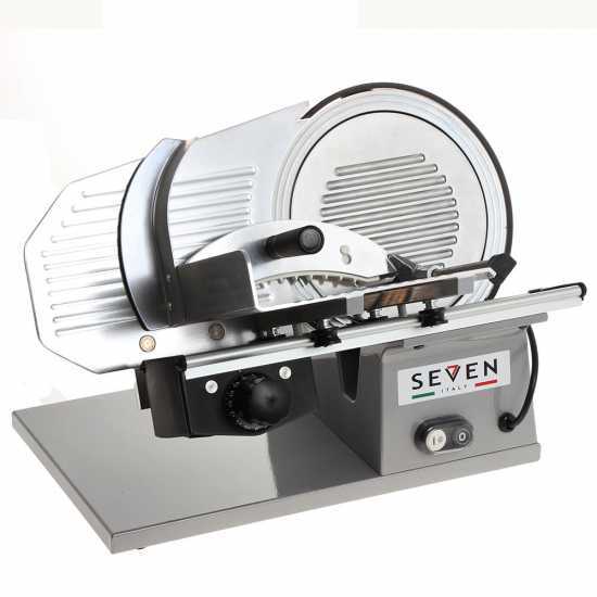 Seven Italy PS 250 PRO Silver - Trancheuse avec lame de 250 mm - aff&ucirc;teur compris - 180 Watts