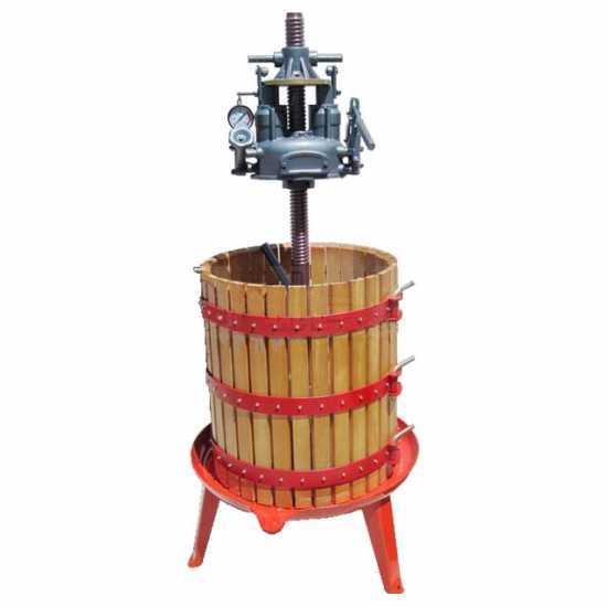 Pressoir hydraulique 127 litres &Oslash; 50 cm pour pressage de raisin et production de vin