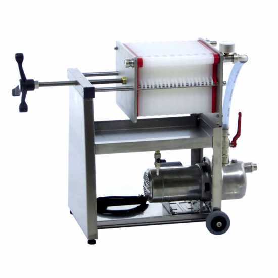 Filtre &agrave; plaques et cartons 20x20 AF20 - ch&acirc;ssis/pompe en acier INOX