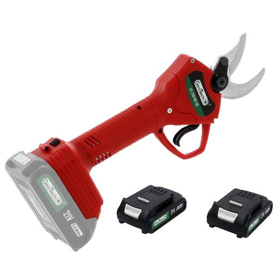 S&eacute;cateur &eacute;lectrique de coupe Geotech - MS 30 - 2 batteries 2 Ah et 18 V - Diam&egrave;tre de coupe 30 mm