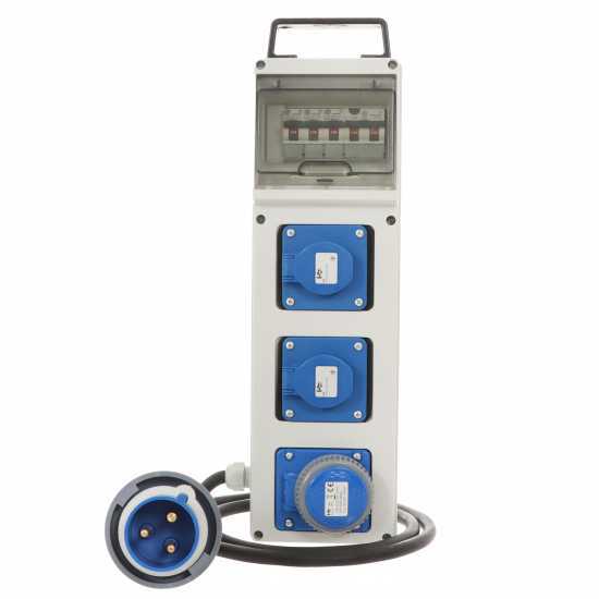 Adaptateur multiprises pour g&eacute;n&eacute;rateurs monophas&eacute; pour alimentation de mat&eacute;riels &agrave; absorption &eacute;lev&eacute;e (jusqu'&agrave; 7.2KW)
