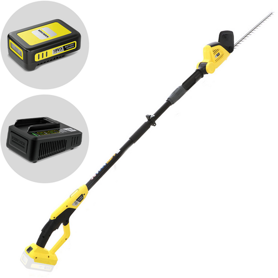 Karcher PHG 18-45 - Taille-haie sur perche télescopique à batterie 18V/2.5Ah