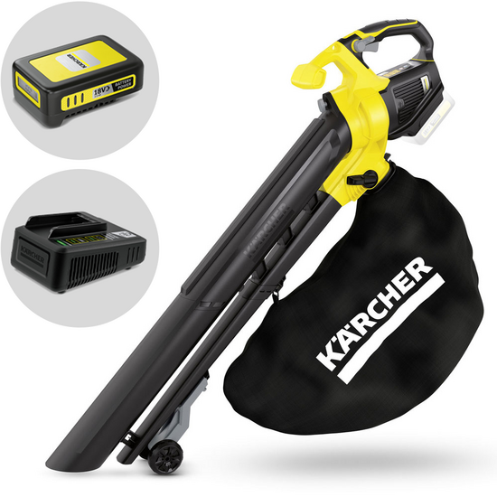 Karcher BLV 18-200 - Souffleur aspirateur pour feuilles &agrave; batterie 18V 2.5Ah