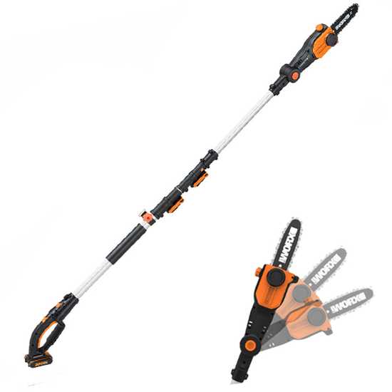 Perche d'&eacute;lagage &agrave; batterie sur perche t&eacute;l&eacute;scopique Worx WG349E - 2Ah da 20V