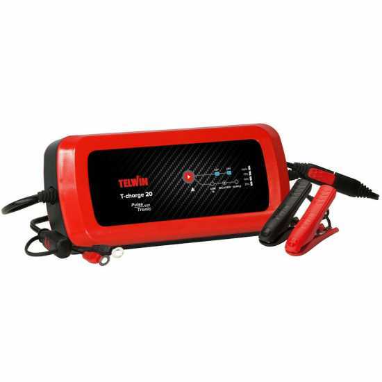 Telwin T-Charge 20 - Chargeur de batterie et mainteneur de charge - batteries au plomb 6/12V - 110W