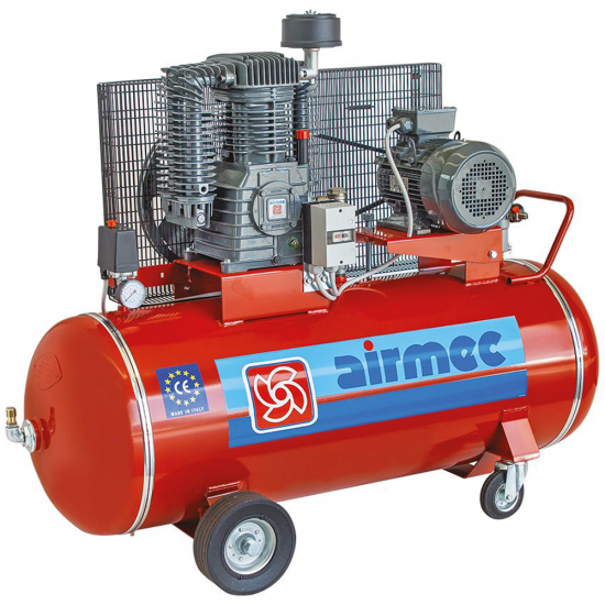 Compresseur &agrave; courroie Airmec CR 305 moteur &eacute;lectrique triphas&eacute; - r&eacute;servoir lt 270