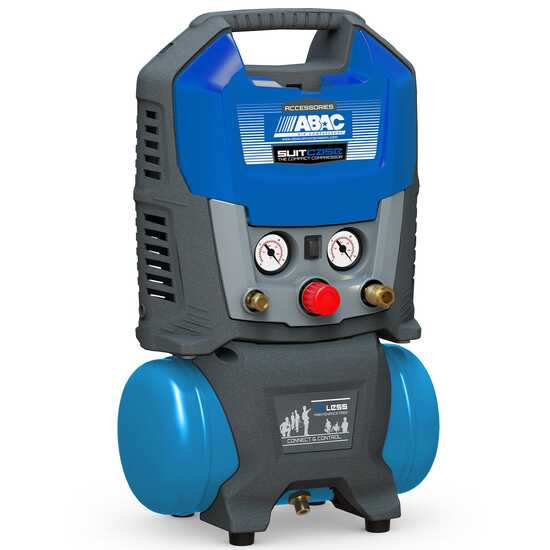 ABAC SUITCASE - Compresseur d'air électrique portatif monophasé, oil-less - Motore 1.5 CV - 6 L