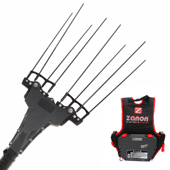 Zanon Murcielago R AL300 - Peigne vibreur &eacute;lectrique &agrave; batterie au lithium - Perche t&eacute;lescopique 210 - 340cm