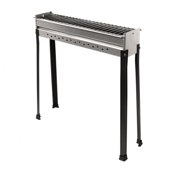 Seven Italy BBQ-60 INOX - Grille pour brochettes &agrave; charbon - 60x14&nbsp;cm