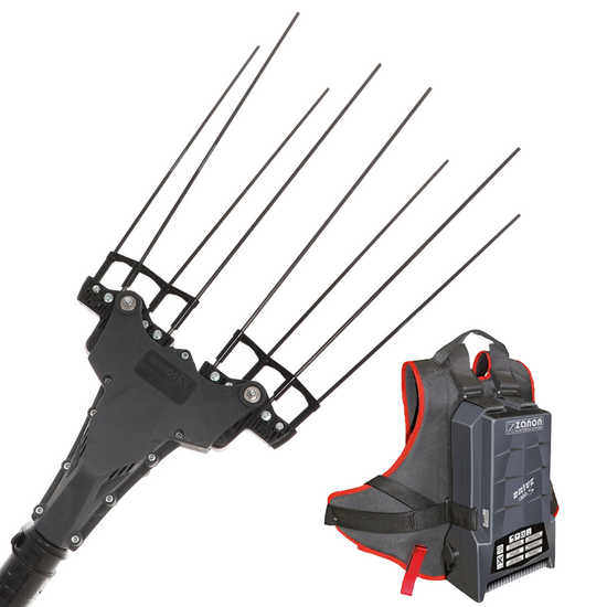 Zanon Murcielago R AL300 - Peigne vibreur &eacute;lectrique &agrave; batterie au lithium - Perche t&eacute;lescopique 210 - 340cm - 50,4 15,9 Ah