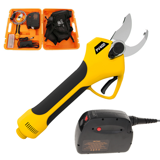 S&eacute;cateur electrique avec batterie Volpi PV400 - Batterie incluse - 43.2V 4.4Ah - Diam&egrave;tre de coupe 35 mm