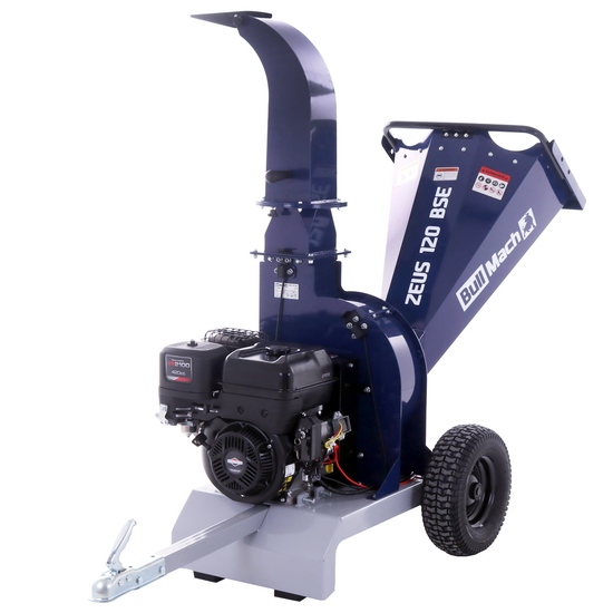 BullMach ZEUS 120 BSE - Broyeur thermique professionnel - Moteur B&amp;S XR2100 13.5CV avec d&eacute;marrage &eacute;lectrique