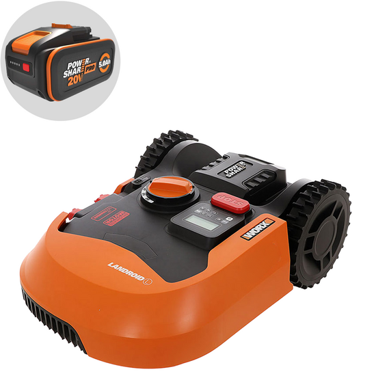 Worx Landroid WR147E.1 - Robot tondeuse - Avec p&eacute;rim&egrave;tre - Batterie 20V et 4 Ah - L1000