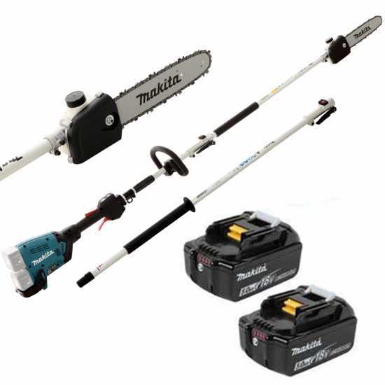 Perche &eacute;lagueuse &agrave; batterie 36V multifonctions Makita DUX60 avec rallonge de 108cm - Batteries 2x18V 3Ah