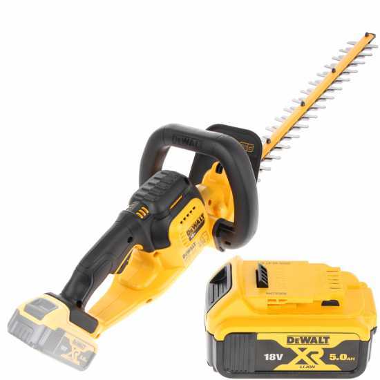 Taille-haies &eacute;lectrique &agrave; batterie DEWALT DCMHT563P1-QW  - lame de 55cm - Batterie 18V 5Ah