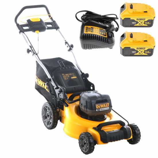 Tondeuse &agrave; gazon sur batterie DeWalt DCMW564P2-QW -2 Batteries 18V/5Ah - Largeur de coupe 48 cm
