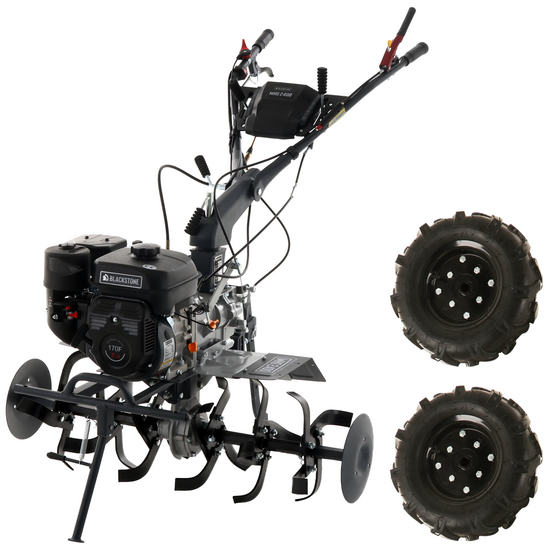 BlackStone MHG 2400 - Motobineuse thermique &agrave; essence de 212 cm3 - 7 CV