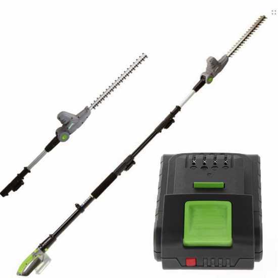 Verdemax TT20 - Taille-haie sur perche &eacute;lectrique orientable &agrave; batterie 20V/2Ah