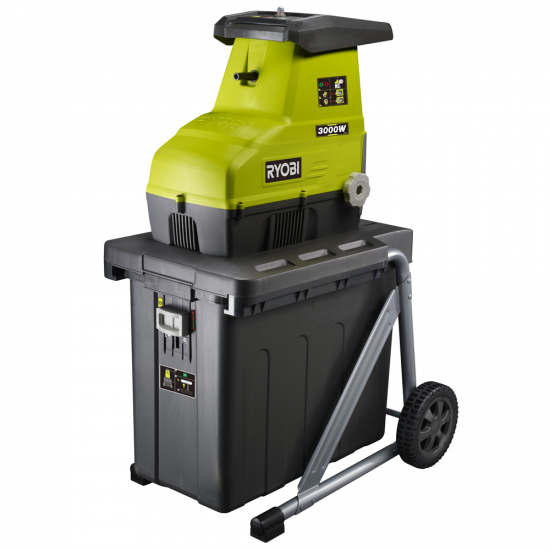 Ryobi RSH3045U - Broyeur de v&eacute;g&eacute;taux &eacute;lectrique - Bac de 55L - Diam&egrave;tre de coupe de 45 mm - 3000 W