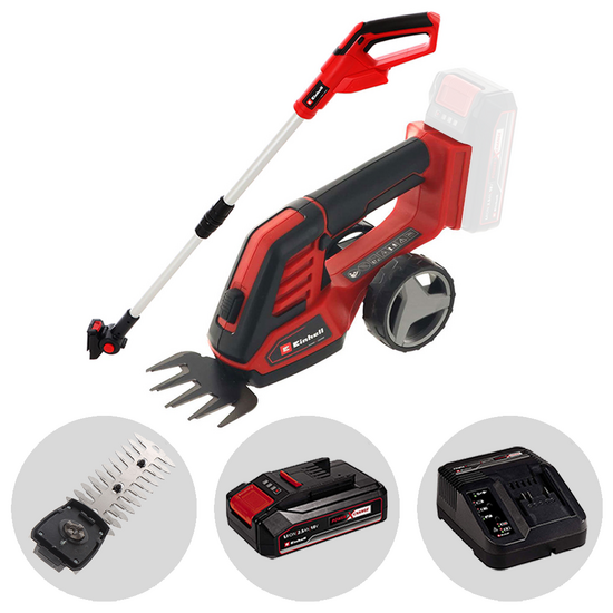 Einhell GE-CG 18/100 Li T - Cisaille &agrave; gazon &agrave; batterie avec perche - 18V 2.5Ah
