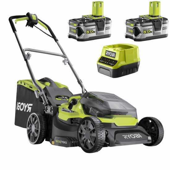 Ryobi Hybrid RY18LMH37A-250 - Tondeuse &agrave; gazon &agrave; batterie - 2x18V/5Ah - Coupe de 37&nbsp;cm