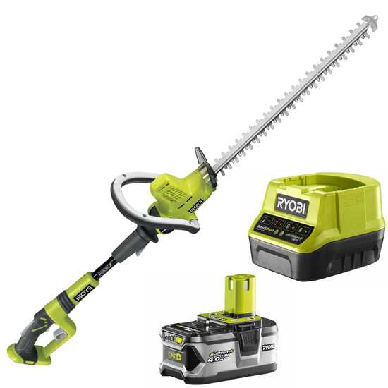 RYOBI OHT1850X - Taille-haie sur perche de rallonge &agrave; batterie - 18V/4Ah - Lame de 50cm