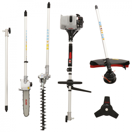 D&eacute;broussailleuse multifonctions avec taille-haies et &eacute;lagueuse thermique AL-KO BC 260 MT - avec moteur de 26 cm3