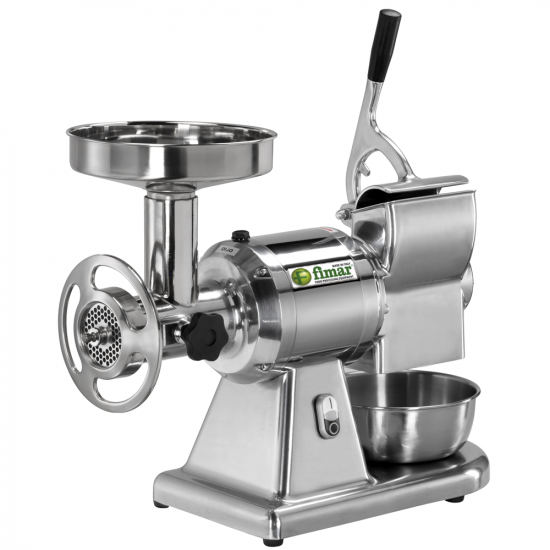Fimar TC22T - Hachoir &agrave; viande &eacute;lectrique - R&acirc;pe int&eacute;gr&eacute;e - Groupe de hachage en aluminium - 400V