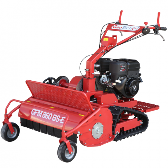 Tondeuse d&eacute;broussailleuse &agrave; fl&eacute;aux autotract&eacute;e GeoTech-Pro GFM 860 BS-E
