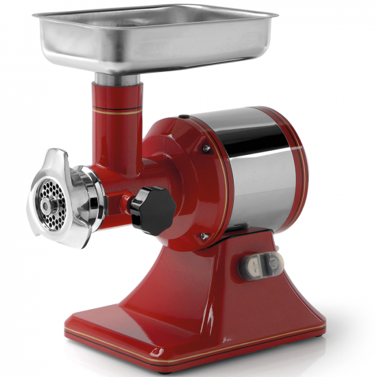 Fama TS12R Retr&ograve; - Hachoir &agrave; viande &eacute;lectrique - Groupe de hachage en acier inox - 230V