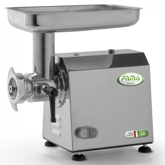 Fama TI12 - Hachoir &agrave; viande &eacute;lectrique - Corps en acier inox - Groupe de hachage en fonte - 230V