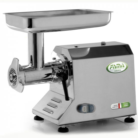 Fama TIK12 UNIKO - Hachoir &agrave; viande &eacute;lectrique - Corps et groupe de hachage en acier inox - 230V