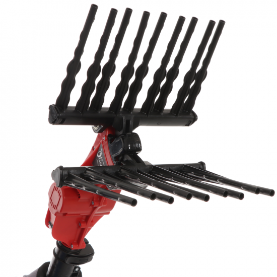 Peigne vibreur &eacute;lectrique &agrave; batterie Zanon Olivar Electric AL 300 de 191/316 cm - Perche t&eacute;lescopique en aluminium