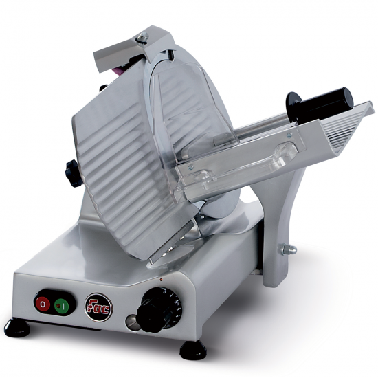 Trancheuse FAC F 250 R - Corps en Alliage d'aluminium anodis&eacute; - Avec parties lavables - Lame de 250 mm - Aff&ucirc;teur fixe