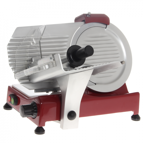 Trancheuse FAC F 250 R Rouge - Corps en Alliage d'aluminium - Avec parties lavables - Lame de 250 mm - Aff&ucirc;teur fixe