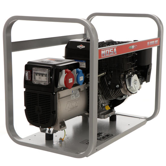 MOSA GE 8000 BBT - Groupe électrogène à essence 6.4 KW - Continue 5.6 kW Triphasé - Moteur B&S XR2100